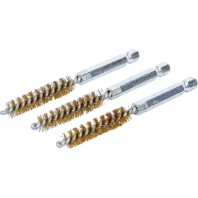   BGS technic Sárgarézkefe készlet | 9 mm | 1/4" | 3 darabos | a BGS 3078 kefekészlethez (BGS 3078-9-M)