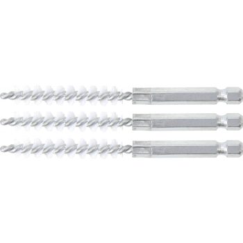   BGS technic Nylonkefe készlet | 9 mm | 1/4" | 3 darabos | a BGS 3078 kefekészlethez (BGS 3078-9-N)