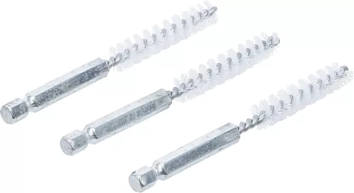 BGS technic Nylonkefe készlet | 9 mm | 1/4" | 3 darabos | a BGS 3078 kefekészlethez (BGS 3078-9-N)