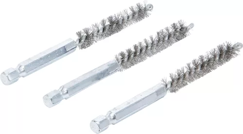 BGS technic Acélkefe készlet | 9 mm | 1/4" | 3 darabos | a BGS 3078 kefekészlethez (BGS 3078-9-S)