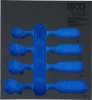BGS technic 1/6 Szerszámtálca szerszámkocsihoz, üresen: 4 részes racsnis nyitott kulcs (fékcsőkulcs) készlethez (nem tartozék) (BGS 30833-1)