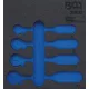 BGS technic 1/6 Szerszámtálca szerszámkocsihoz, üresen: 4 részes racsnis nyitott kulcs (fékcsőkulcs) készlethez (nem tartozék) (BGS 30833-1)