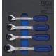 BGS technic 1/6 Szerszámtálca szerszámkocsihoz: 4 részes racsnis nyitott kulcs (fékcsőkulcs) készlettel, 8-10-11-12 mm (BGS 30833)