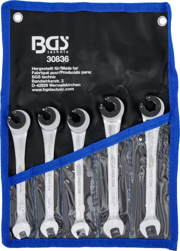 BGS technic 5 részes nyitott racsnis csillag-villáskulcs készlet (BGS 30836)
