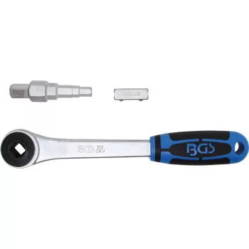   BGS technic 1/2" Racsnis hajtószár "Go-thru" radiátor kulccsal és 1/2"-os négyszög adapterrel (BGS 314)
