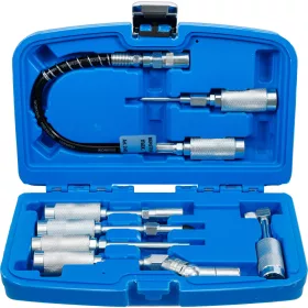   BGS technic Zsírzópisztoly adapter- és zsírzófej készlet 90° és 360° adapterrel, 7 részes (BGS 3142)