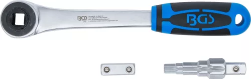 BGS technic 1/2" Racsnis hajtószár "Go-thru" radiátor kulccsal és 1/2"-os négyszög adapterrel (BGS 314)