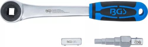 BGS technic 1/2" Racsnis hajtószár "Go-thru" radiátor kulccsal és 1/2"-os négyszög adapterrel (BGS 314)