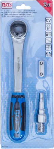 BGS technic 1/2" Racsnis hajtószár "Go-thru" radiátor kulccsal és 1/2"-os négyszög adapterrel (BGS 314)