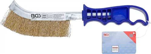 BGS technic Acél kefe, sárgaréz bevonat, 260mm hosszú (BGS 3172)