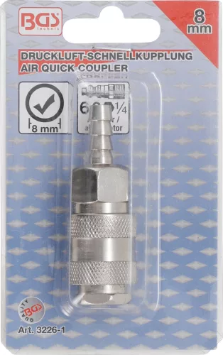 BGS technic Levegős gyorscsatlakozó, 8mm (BGS 3226-1)