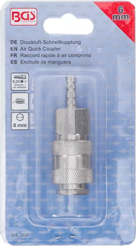 BGS technic Levegős gyorscsatlakozó, 6mm (BGS 3226)