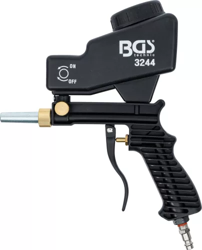 BGS technic Homokfúvó pisztoly pneumatikus, 600 ml-es tartállyal, 5 mm acél fúvókával (BGS 3244)