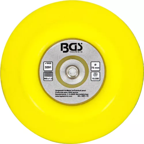 BGS technic Velcro (tépőzáras rögzítő) korong, átmérő: 75mm, a BGS 3291 levegős sarokcsiszolóhoz (BGS 3291-70)