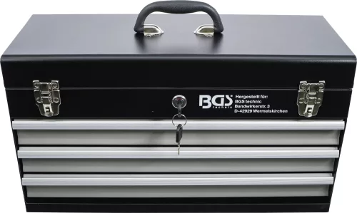 BGS technic Fém szerszámosláda, 3 fiókos, üresen (BGS 3312)