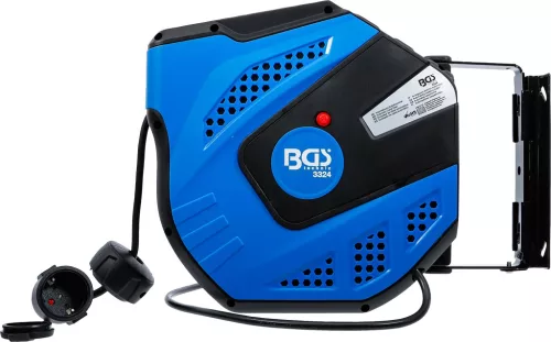 BGS technic Automata műhelyi kábeldob 20 m, H05VV-F 3G1,5 mm², 230 V, 3000 W (BGS 3324)