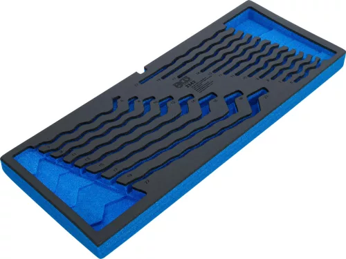BGS technic Szerszámtálca a BGS 3312 szerszámosládához, üresen: 20 részes csillag-csillag és csillag-villás kulcs készlethez (nem tartozék) (BGS 3342-1)