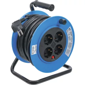  BGS technic Kábeldob 15 m, 3 × 1,5 mm², 4 aljzat, IP20, 3000 W (BGS 3360)