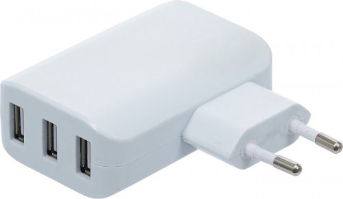 BGS technic Univerzális USB töltő | 3 USB port | max. 3,4 A összesen max. 2,4 A / USB | 110 - 240V (BGS 3377)