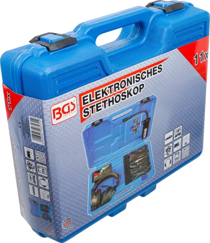 BGS technic Elektronikus autószerelő sztetoszkóp készlet, 6 csatornás, 6 érzékelővel (BGS 3531)