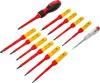 BGS technic VDE szigetelt csavarhúzó készlet cserélhető pengékkel, SL / PH / PZ / Torx, 13 részes (BGS 35814)