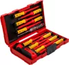 BGS technic VDE szigetelt csavarhúzó készlet cserélhető pengékkel, SL / PH / PZ / Torx, 13 részes (BGS 35814)
