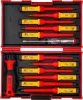 BGS technic VDE szigetelt csavarhúzó készlet cserélhető pengékkel, SL / PH / PZ / Torx, 13 részes (BGS 35814)