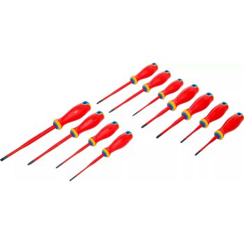   BGS technic VDE szigetelt csavarhúzó készlet | extra vékony hegy | 11 darabos (35851)