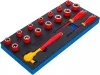 BGS technic Műhelykocsi-betétek 1/3: VDE dugókulcsos és csavarhúzókészlet | 10 mm (3/8") | 17 darabos (35867)