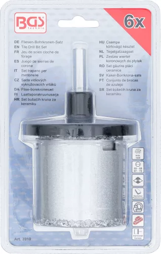 BGS technic Csempe fúró készlet 6 részes, 33-73mm (BGS 3910)