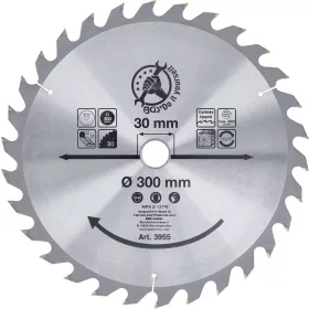   BGS DIY Karbid hegyű körfűrész tárcsa, 300 x 30 x 3.2 mm, 30 fogú (BGS 3955)