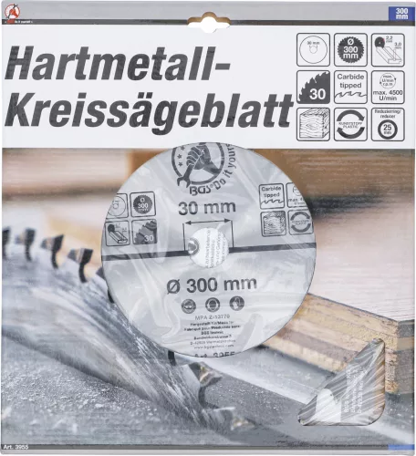BGS DIY Karbid hegyű körfűrész tárcsa, 300 x 30 x 3.2 mm, 30 fogú (BGS 3955)