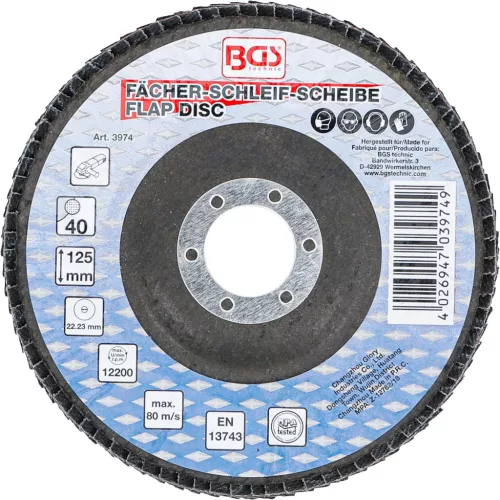 BGS technic Lamellás csiszolótárcsa 125mm, 40-es szemcse (BGS 3974)