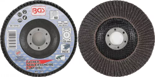 BGS technic Lamellás csiszolótárcsa 125mm, 60-es szemcse (BGS 3975)