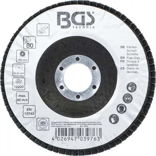 BGS technic Lamellás csiszolótárcsa 125mm, 80-es szemcse (BGS 3976)