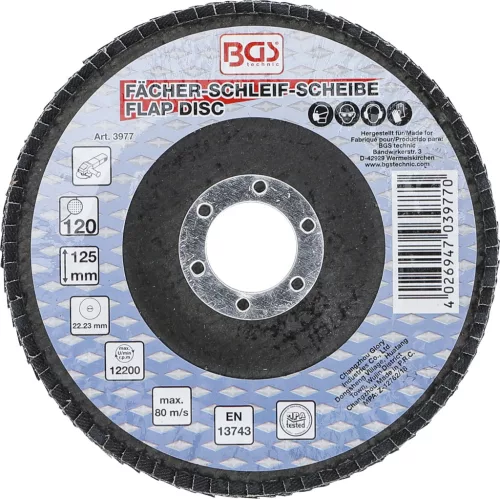 BGS technic Lamellás csiszolótárcsa 125mm, 120-es szemcse (BGS 3977)