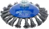 BGS technic Drótkorong sodrott acélhuzallal, Ø115 mm, M14 × 2, 18 huzalköteggel (BGS 3981)