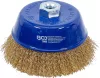 BGS technic Fazékkefe sárgaréz bevonatú acélhuzallal, Ø125 mm, M14 × 2, max. 6500 ford./perc (BGS 3988)