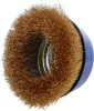 BGS technic Fazékkefe sárgaréz bevonatú acélhuzallal, Ø125 mm, M14 × 2, max. 6500 ford./perc (BGS 3988)
