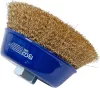 BGS technic Fazékkefe sárgaréz bevonatú acélhuzallal, Ø125 mm, M14 × 2, max. 6500 ford./perc (BGS 3988)