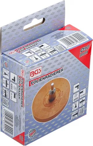 BGS technic Fóliaradír matrica- és ragasztóeltávolításhoz, Ø90 mm, 6 mm-es szárral (BGS 3999)