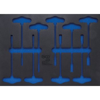   BGS technic 3/3 Szerszámtálca szerszámkocsikhoz, üresen: T-fogós dugókulcsokhoz (nem tartozék) (BGS 4013-5)