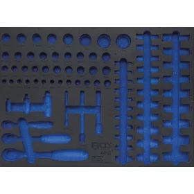   BGS technic 3/3 Szerszámtálca szerszámkocsikhoz, üresen: racsnis hajtókarok és dugókulcs fejek számára (nem tartozék) (BGS 4015-5)