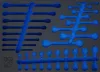 BGS technic 3/3 Szerszámtálca szerszámkocsikhoz, üresen: villás- / csillag- / racsnis kulcsok számára (nem tartozék) (BGS 4016-5)