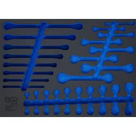   BGS technic 3/3 Szerszámtálca szerszámkocsikhoz, üresen: villás- / csillag- / racsnis kulcsok számára (nem tartozék) (BGS 4016-5)