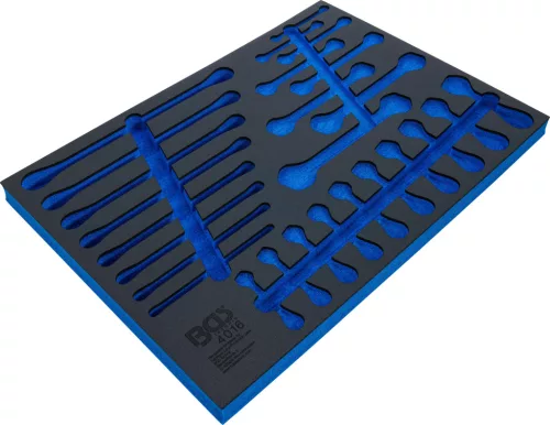 BGS technic 3/3 Szerszámtálca szerszámkocsikhoz, üresen: villás- / csillag- / racsnis kulcsok számára (nem tartozék) (BGS 4016-5)