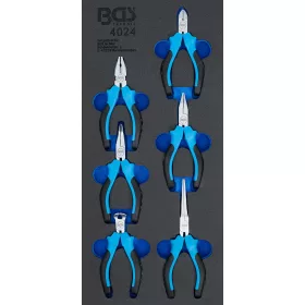   BGS technic 1/3 Szerszámtálca szerszámkocsihoz: 6 részes precíziós fogó készlettel (BGS 4024)