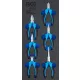 BGS technic 1/3 Szerszámtálca szerszámkocsihoz: 6 részes precíziós fogó készlettel (BGS 4024)