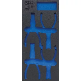   BGS technic 1/3 Szerszámtálca szerszámkocsihoz, üresen: 4 részes Seeger-gyűrű fogó készlethez (nem tartozék) (BGS 4025-1)
