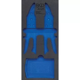   BGS technic 1/3 Szerszámtálca szerszámkocsihoz, üresen: 5 lépcsősfúró / lemezvágó olló készlethez (nem tartozék) (BGS 4026-1)